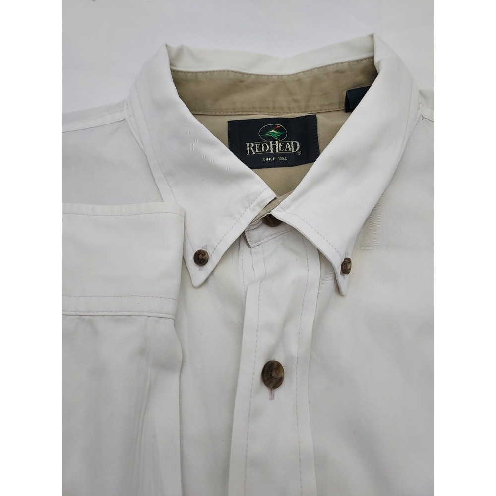 RedHead Mens 3XL Long Sleeve Button Down Shirt Casual‎ Outdoor White